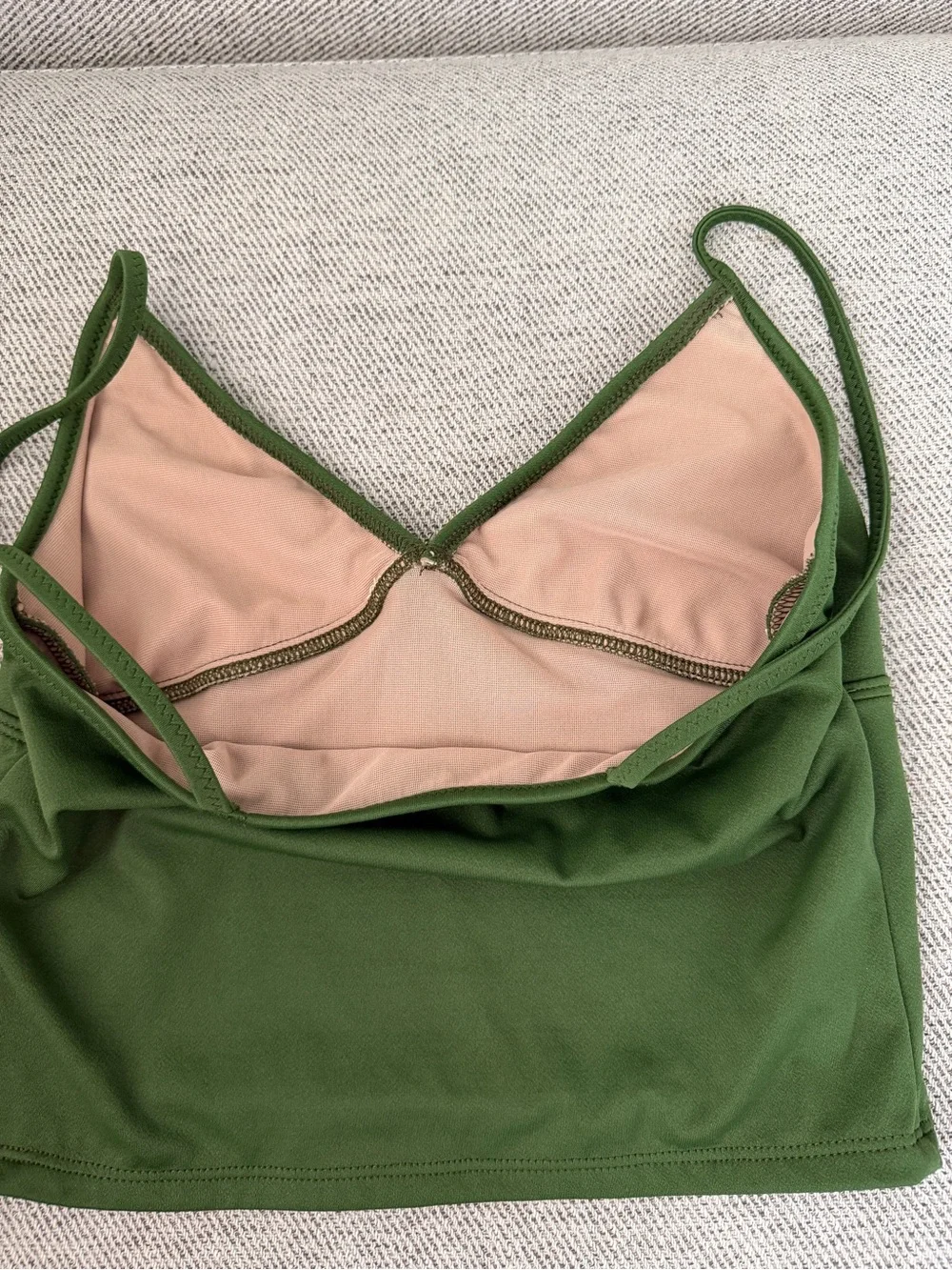J. Crew Olive Green Lined Swim Top